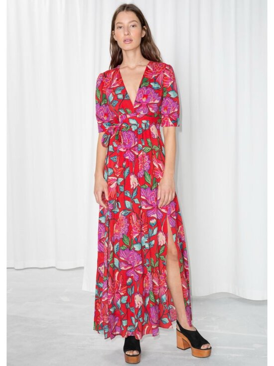 & Other Stories Dresses & Skirts - & Other Stories Floral Printed Maxi Dress in Red Multi